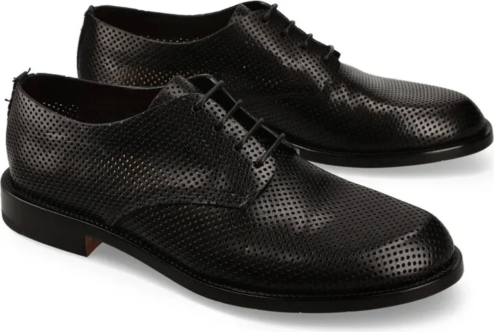 Perforated Leather Derby Shoes - Image 2