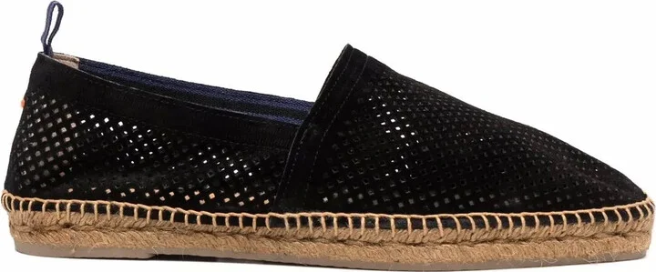 Perforated Leather Espadrilles