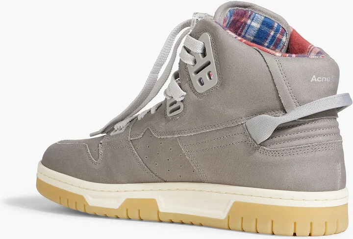 Perforated leather high-top sneakers - Image 3