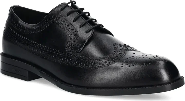 Perforated Leather Lace-Up Shoes - Image 2