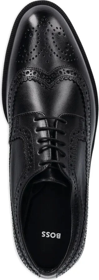 Perforated Leather Lace-Up Shoes - Image 3