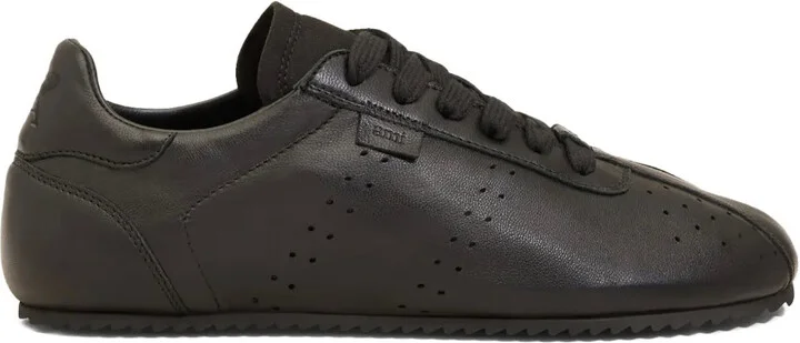 Perforated Leather Lace-Up Sneakers