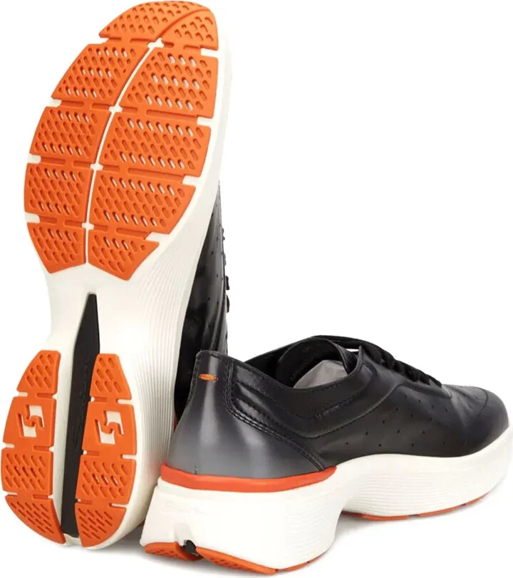 Perforated Leather Low-Top Sneakers - Image 2