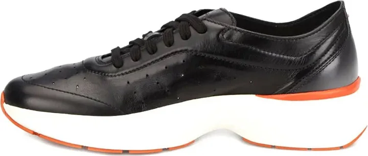 Perforated Leather Low-Top Sneakers - Image 3