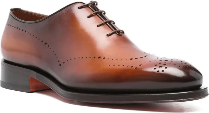 perforated leather Oxford shoes - Image 2
