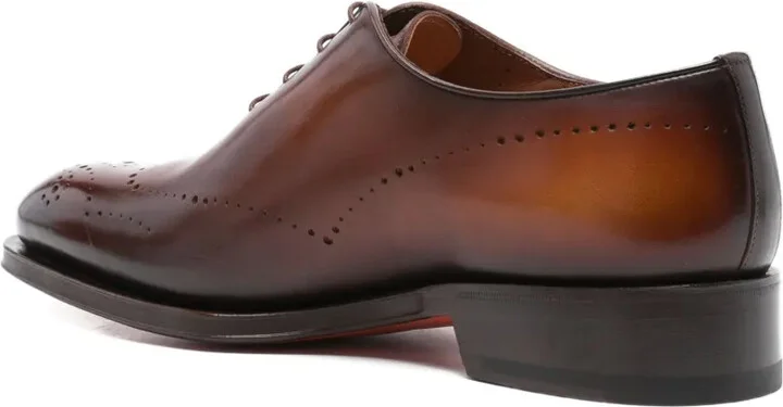 perforated leather Oxford shoes - Image 3