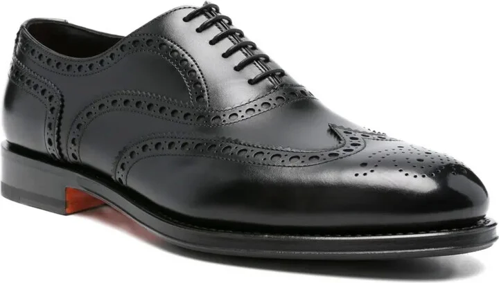Perforated Leather Oxford Shoes - Image 2