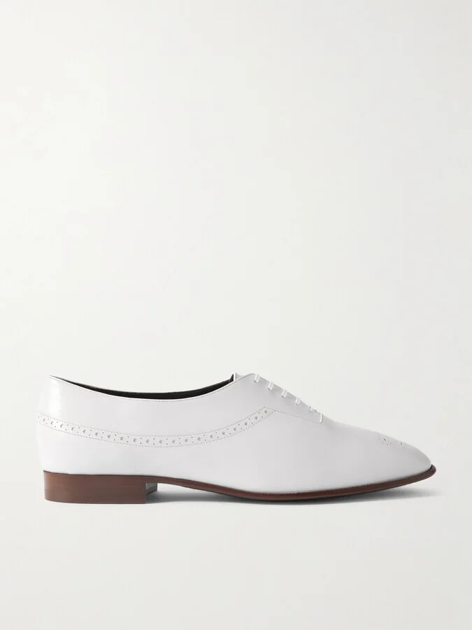 Perforated Leather Oxford Shoes