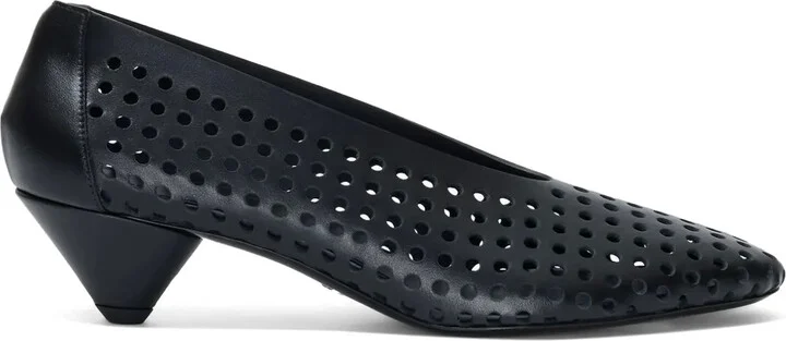 Perforated Leather Pumps