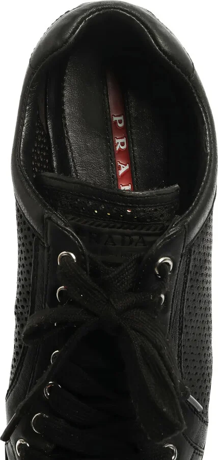 Perforated Leather Sneakers - Image 5