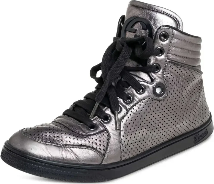 Perforated Leather Sneakers - Image 2