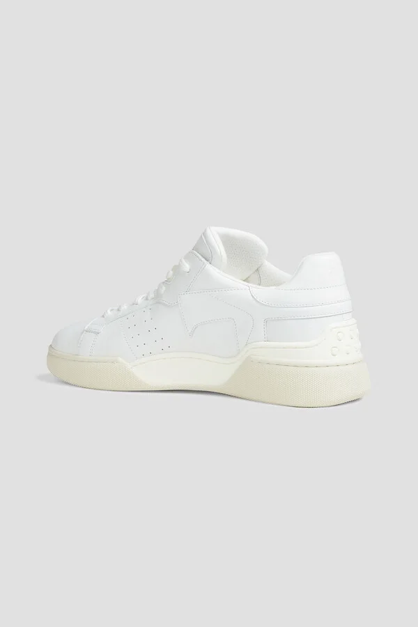 Perforated leather sneakers - Image 3