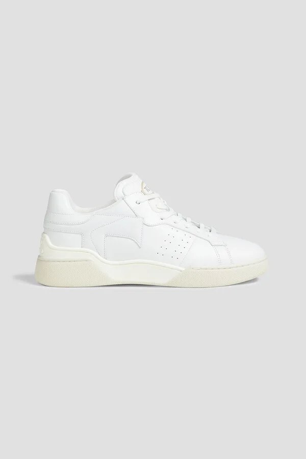 Perforated leather sneakers