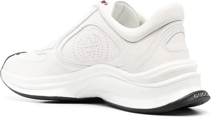 Perforated-Logo Lace-Up Sneakers - Image 3