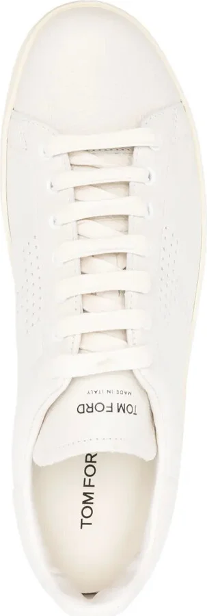 Perforated-Logo Leather Sneakers - Image 4