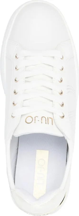 Perforated-Logo Leather Sneakers - Image 4