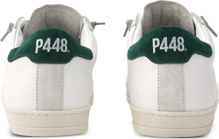 Perforated-Logo Leather Sneakers - Image 3