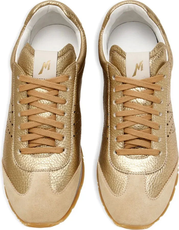 Perforated-Logo Leather Sneakers - Image 2