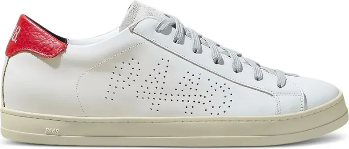 Perforated-Logo Leather Sneakers