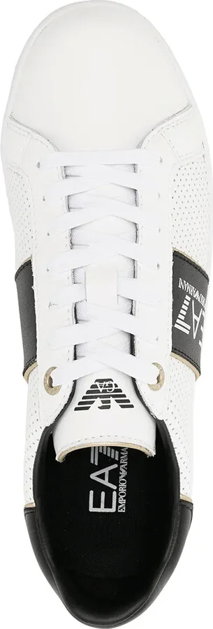 Perforated Logo-Stripe Low-Top Sneakers - Image 4
