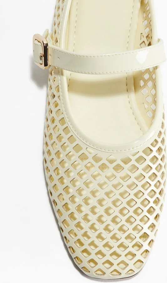 Perforated Mary Jane Ballet Flats