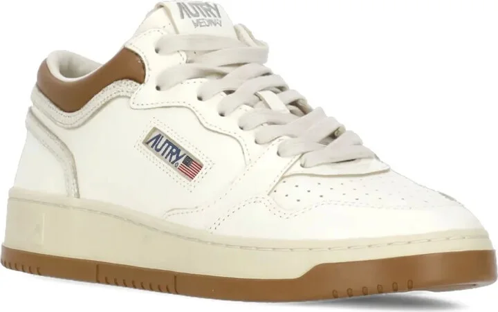 Perforated Platform Leather Sneakers - Image 2
