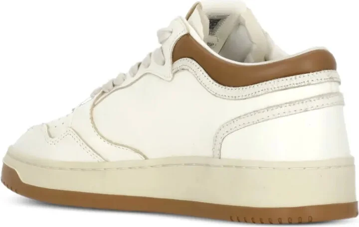 Perforated Platform Leather Sneakers - Image 3