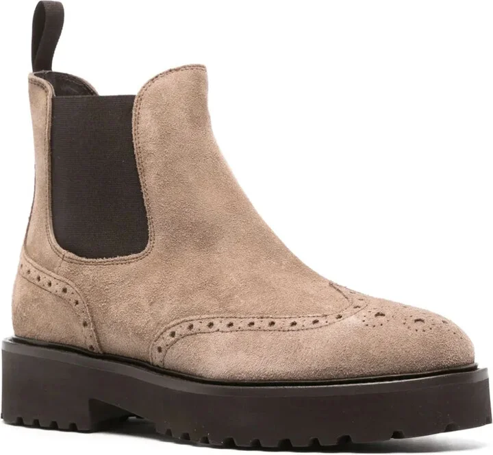 Perforated Slip-On Suede Boots - Image 2