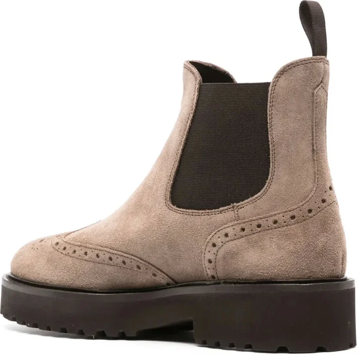 Perforated Slip-On Suede Boots - Image 3