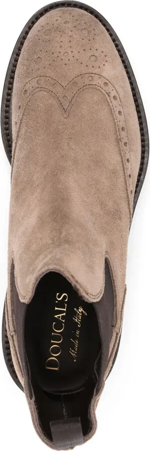 Perforated Slip-On Suede Boots - Image 4