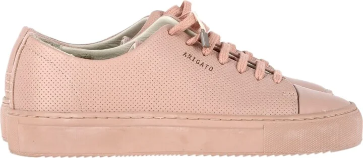 Perforated Sneakers in Pink Leather
