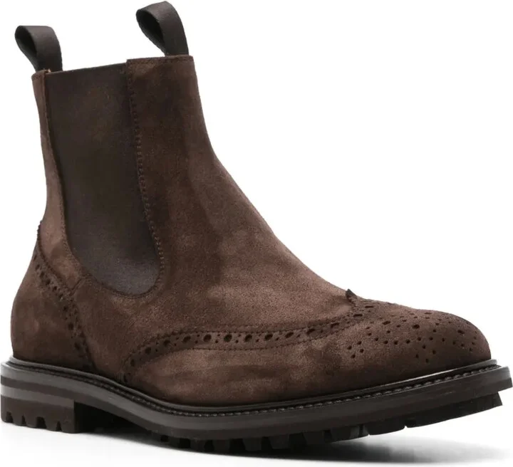 Perforated Suede Ankle Boots - Image 2