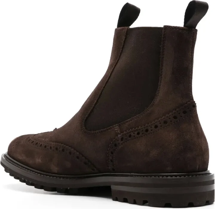 Perforated Suede Ankle Boots - Image 3