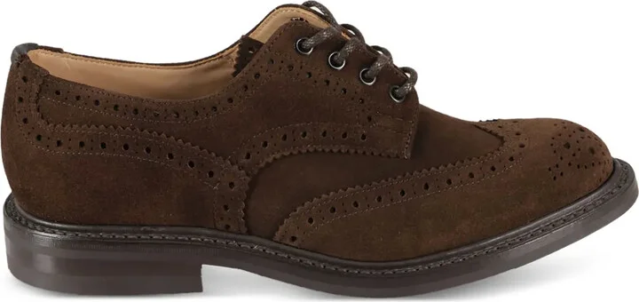 Perforated-Suede Derby Shoes