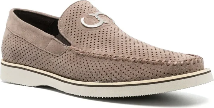 Perforated Suede Loafers - Image 2