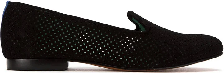 Perforated Suede Loafers