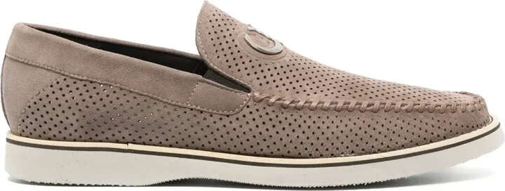 Perforated Suede Loafers