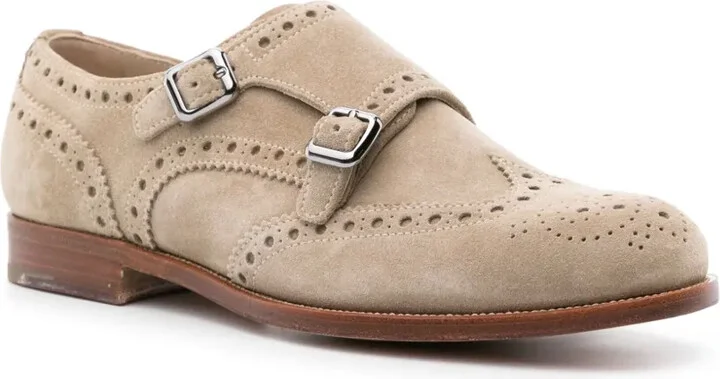 Perforated Suede Monk Shoes - Image 2