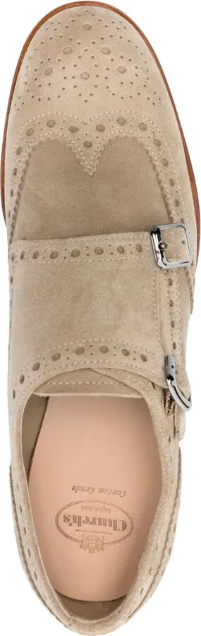 Perforated Suede Monk Shoes - Image 4