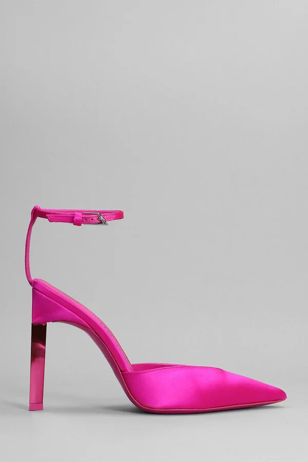 Perine Pumps In Fuxia Satin