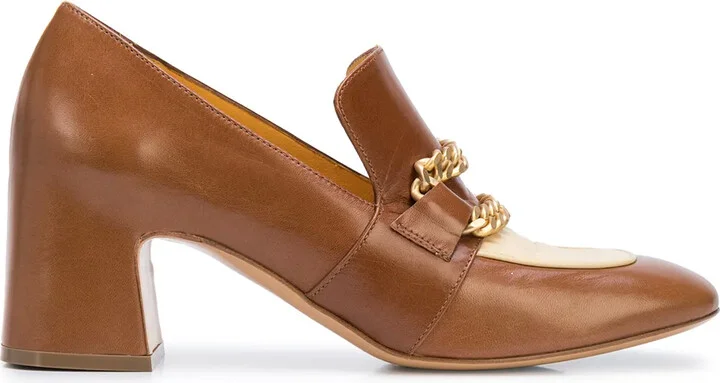 Perla block heel loafers