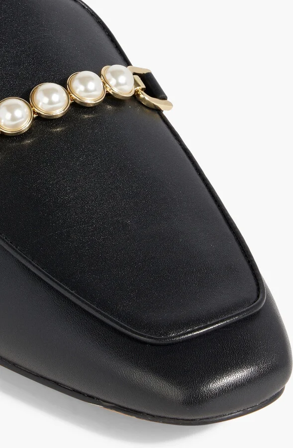 Perla embellished leather mules - Image 4
