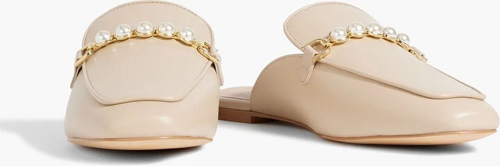 Perla embellished leather mules - Image 5