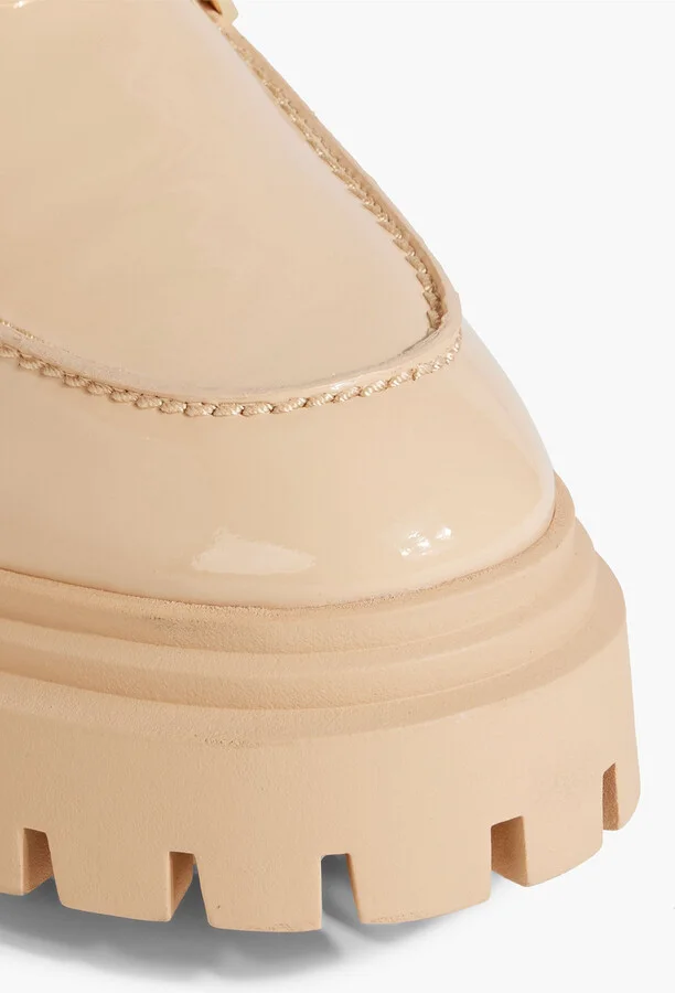 Perla embellished patent-leather platform loafers - Image 4