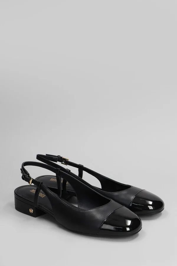 Perla Flex Sling Fla Ballet Flats In Black Leather - Image 2