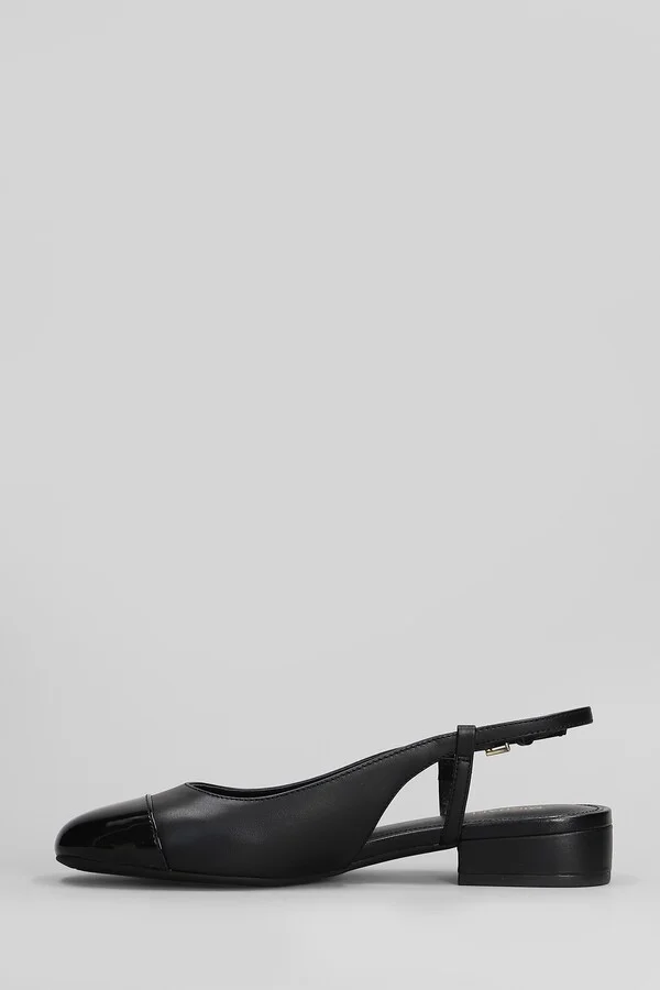Perla Flex Sling Fla Ballet Flats In Black Leather - Image 3