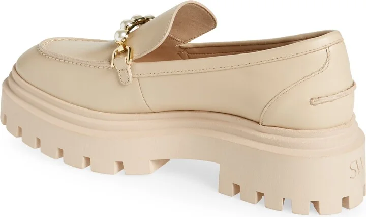 Perla Imitation Pearl Lug Sole Loafer - Image 2
