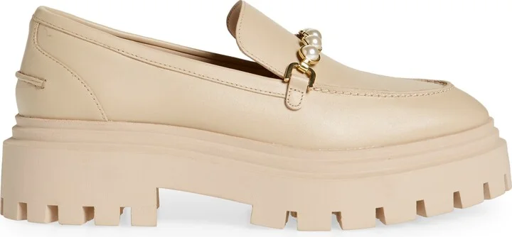 Perla Imitation Pearl Lug Sole Loafer - Image 3