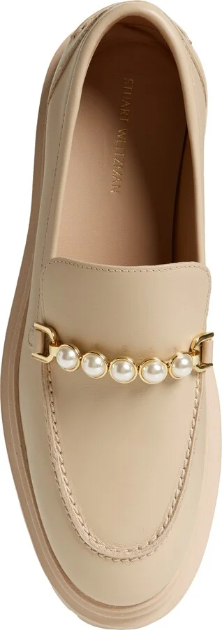 Perla Imitation Pearl Lug Sole Loafer - Image 5