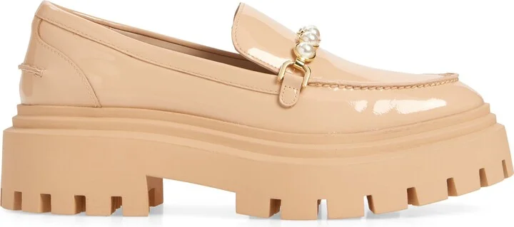 Perla Imitation Pearl Lug Sole Loafer - Image 2